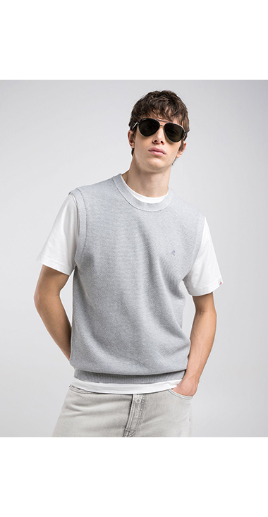 コットンニットベスト